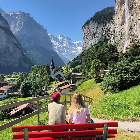 Staubbach Beautiful Waterfall لوتربرونن